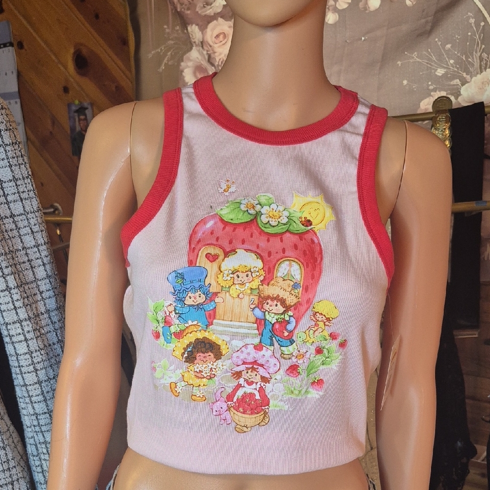 Strawberry Shortcake Women's Tank Top - Red Trim